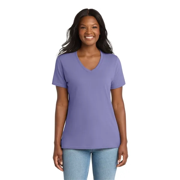 Port & Co Women's Core Cotton V-Neck Tee. - Port & Co Women's Core Cotton V-Neck Tee. - Image 100 of 129