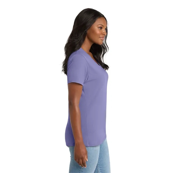 Port & Co Women's Core Cotton V-Neck Tee. - Port & Co Women's Core Cotton V-Neck Tee. - Image 102 of 129