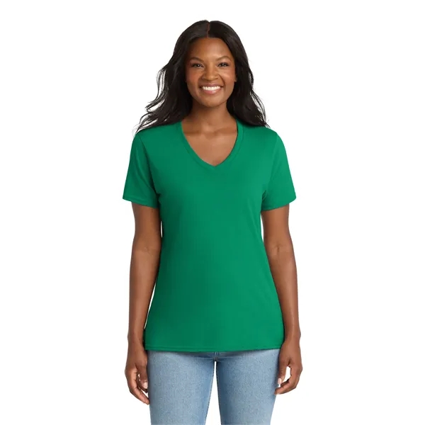 Port & Co Women's Core Cotton V-Neck Tee. - Port & Co Women's Core Cotton V-Neck Tee. - Image 105 of 129