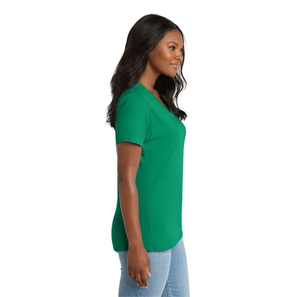 Port & Co Women's Core Cotton V-Neck Tee. - Port & Co Women's Core Cotton V-Neck Tee. - Image 107 of 129