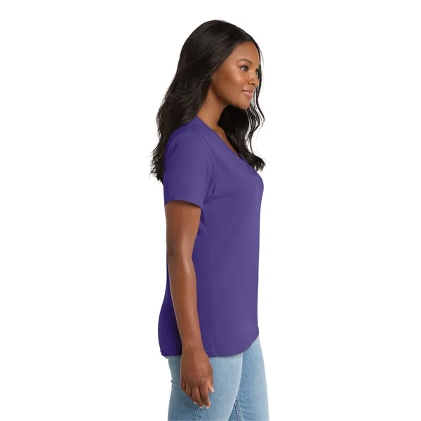 Port & Co Women's Core Cotton V-Neck Tee. - Port & Co Women's Core Cotton V-Neck Tee. - Image 112 of 129