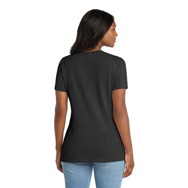 Port & Co Women's Core Cotton V-Neck Tee. - Port & Co Women's Core Cotton V-Neck Tee. - Image 127 of 129