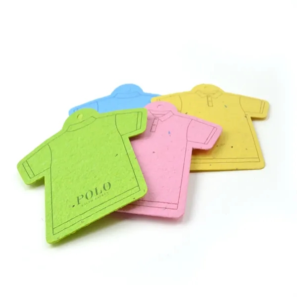 T-Shirt Shaped Seed Paper Product Tag - T-Shirt Shaped Seed Paper Product Tag - Image 0 of 2