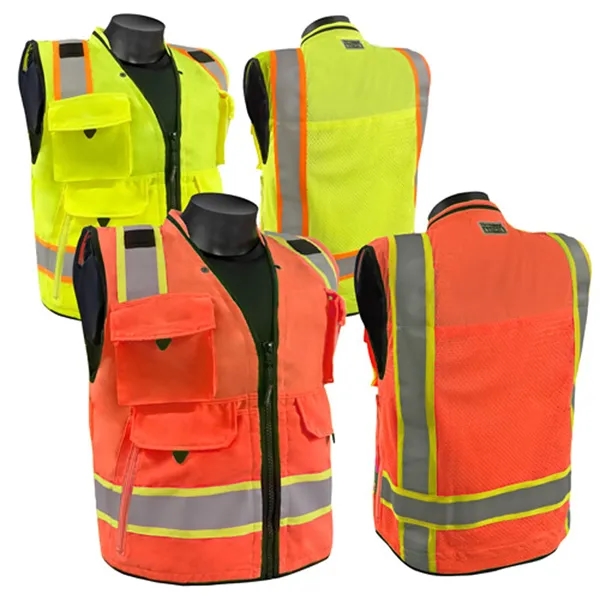 Class 2 Premium Tech Series Surveyor Solid Front Mesh Back - Class 2 Premium Tech Series Surveyor Solid Front Mesh Back - Image 0 of 0