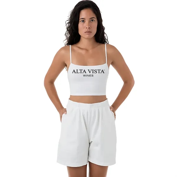 Cotton Spandex Spaghetti Crop Top - Cotton Spandex Spaghetti Crop Top - Image 0 of 4