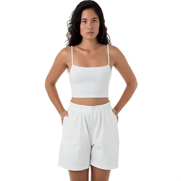 Cotton Spandex Spaghetti Crop Top - Cotton Spandex Spaghetti Crop Top - Image 1 of 4