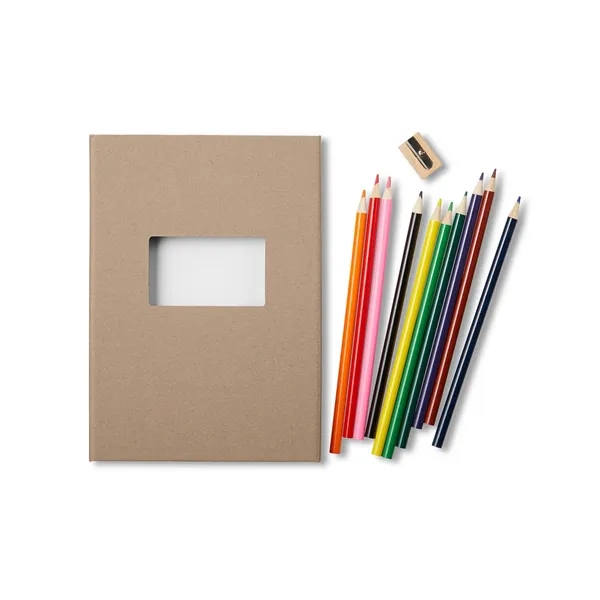 Colored Pencil And Notepad Set 5.75" X 8.25" - Colored Pencil And Notepad Set 5.75" X 8.25" - Image 2 of 3