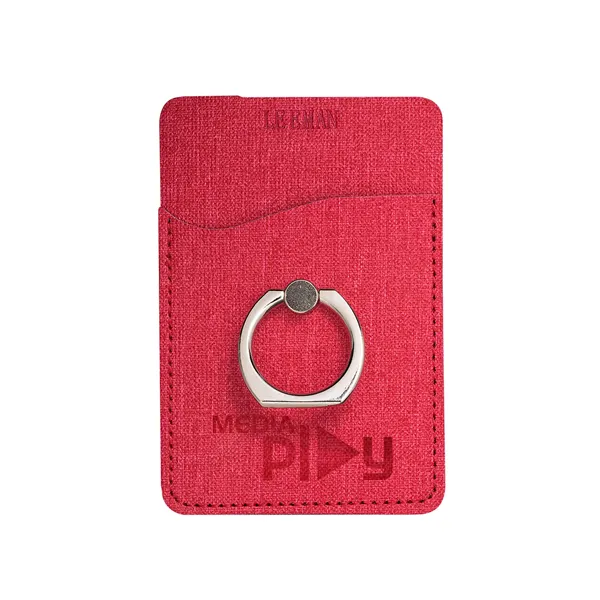 Leeman RFID Phone Pocket With Metal Ring Phone Stand - Leeman RFID Phone Pocket With Metal Ring Phone Stand - Image 0 of 11