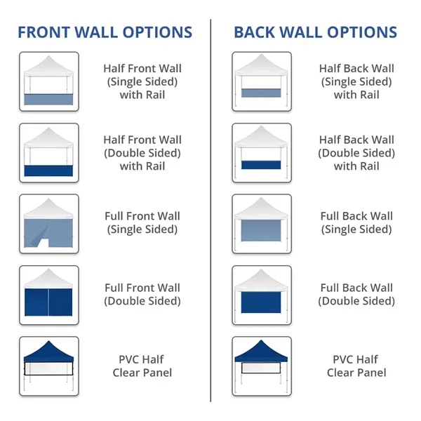10 Ft Aluminum Canopy Tent (Topper+ Backwall and Side walls) - 10 Ft Aluminum Canopy Tent (Topper+ Backwall and Side walls) - Image 8 of 11