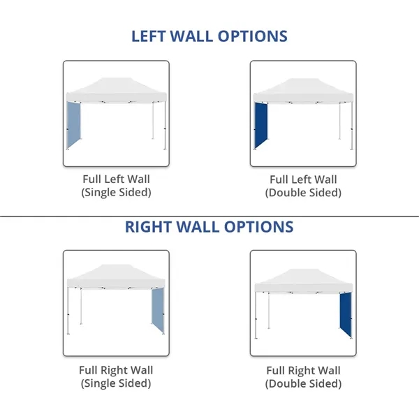 15 Ft Aluminum Canopy Tent with Full Back Wall, Double-Sided - 15 Ft Aluminum Canopy Tent with Full Back Wall, Double-Sided - Image 6 of 8