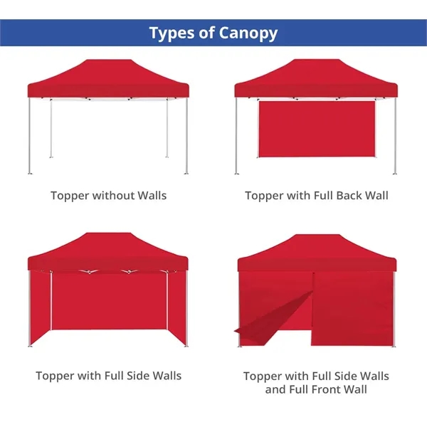 15 Ft Canopy Tent with Topper & Frame - 15 Ft Canopy Tent with Topper & Frame - Image 3 of 8