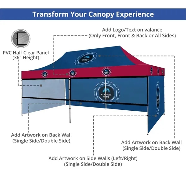 20 Ft Aluminum Canopy Tent Package With Topper and Frame - 20 Ft Aluminum Canopy Tent Package With Topper and Frame - Image 5 of 9