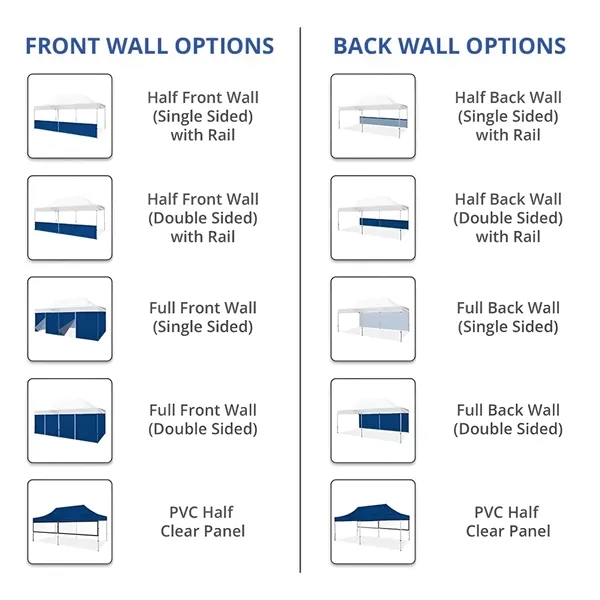 20 Ft Aluminum Canopy Tent (Topper + Frame + Back Wall) - 20 Ft Aluminum Canopy Tent (Topper + Frame + Back Wall) - Image 5 of 8