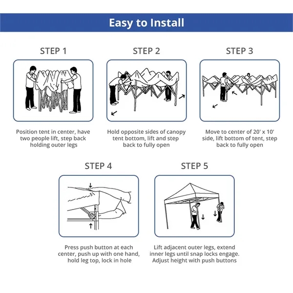 20 Ft Aluminum Canopy Tent (Topper + Frame + Back Wall) - 20 Ft Aluminum Canopy Tent (Topper + Frame + Back Wall) - Image 7 of 8