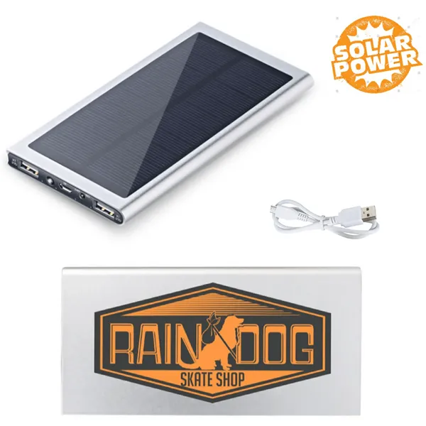 High Capacity Solar Portable Power Bank 6000 mAh - High Capacity Solar Portable Power Bank 6000 mAh - Image 0 of 3