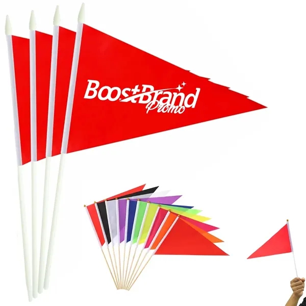 Customizable Hand Waving Promotional Flags - Customizable Hand Waving Promotional Flags - Image 0 of 5