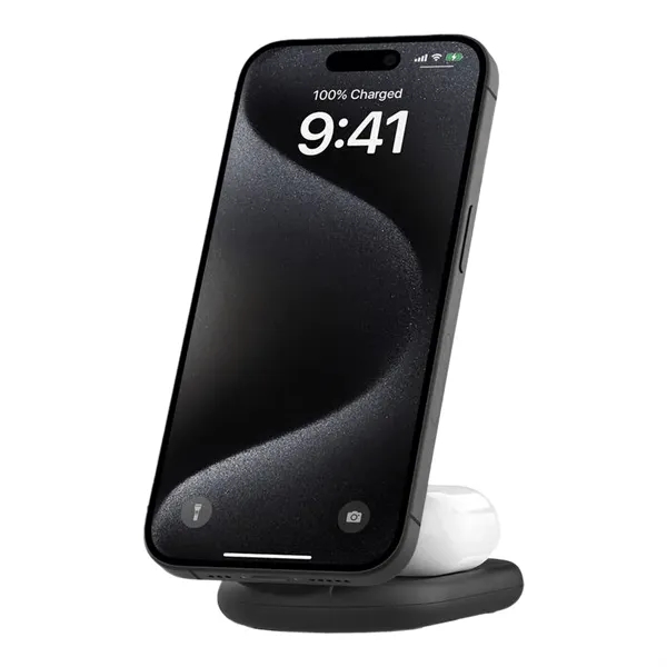 Belkin BoostCharge 2-in-1 Magnetic Foldable Wireless Charger - Belkin BoostCharge 2-in-1 Magnetic Foldable Wireless Charger - Image 2 of 10