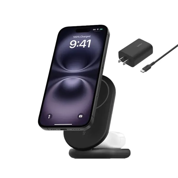 Belkin BoostCharge 2-in-1 Magnetic Foldable Wireless Charger - Belkin BoostCharge 2-in-1 Magnetic Foldable Wireless Charger - Image 0 of 10