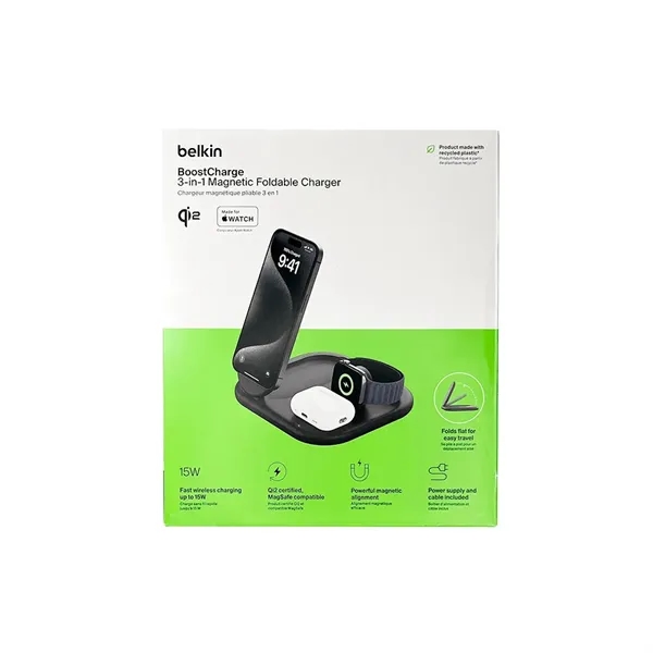 Belkin 3 in 1 Magnetic Wireless Charger - Belkin 3 in 1 Magnetic Wireless Charger - Image 9 of 9