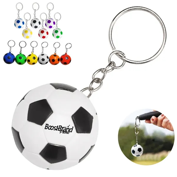 Soccer Ball Shaped Keychain - Soccer Ball Shaped Keychain - Image 0 of 6