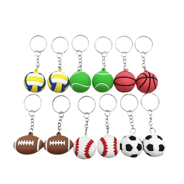 Assorted Sports Ball Keychains - Assorted Sports Ball Keychains - Image 2 of 6