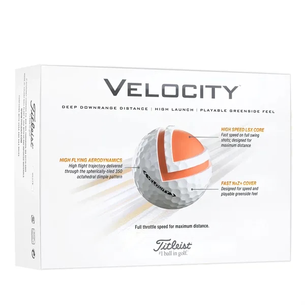 Titleist® Velocity Golf Ball Std Serv - Titleist® Velocity Golf Ball Std Serv - Image 7 of 9
