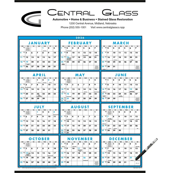 Triumph® Calendars Span-A-Year (Laminated with Marker) Ca... - Triumph® Calendars Span-A-Year (Laminated with Marker) Ca... - Image 5 of 9