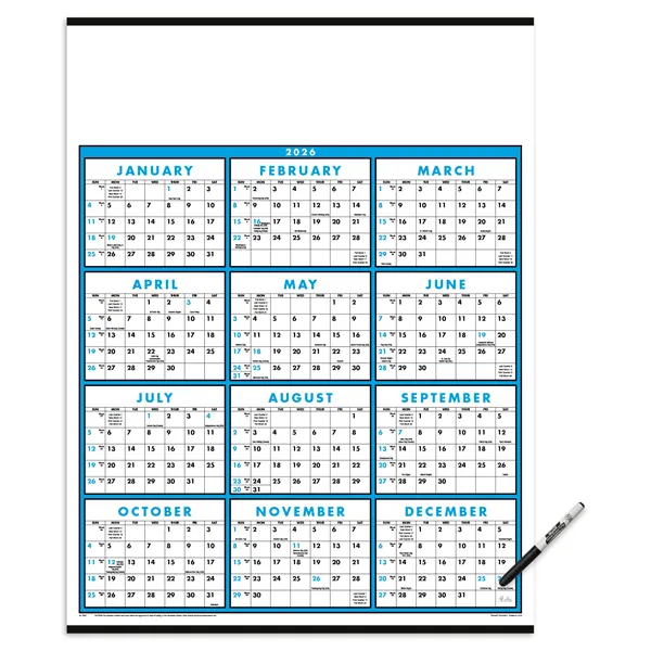 Triumph® Calendars Span-A-Year (Laminated with Marker) Ca... - Triumph® Calendars Span-A-Year (Laminated with Marker) Ca... - Image 7 of 9