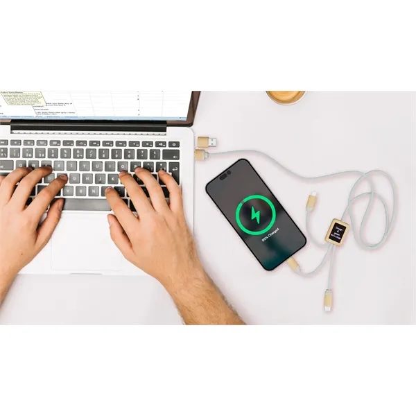 SCX Innovative Design™ 5-in-1 Bamboo Charging Cable 2A - SCX Innovative Design™ 5-in-1 Bamboo Charging Cable 2A - Image 5 of 5