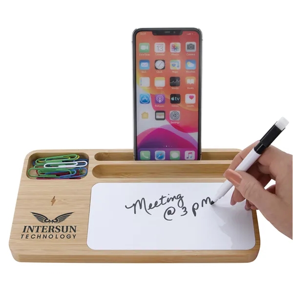 Bamboo 10W Wireless Charging Base with Dry Erase Board - Bamboo 10W Wireless Charging Base with Dry Erase Board - Image 3 of 4