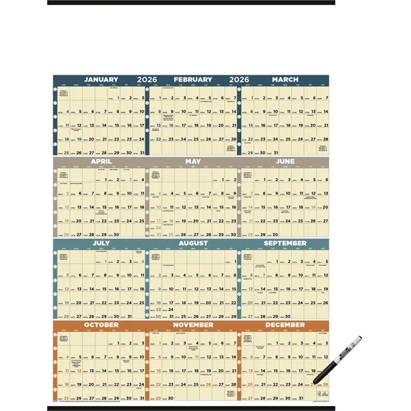Triumph® Calendars Time Management Span-A-Year (Laminated... - Triumph® Calendars Time Management Span-A-Year (Laminated... - Image 5 of 5