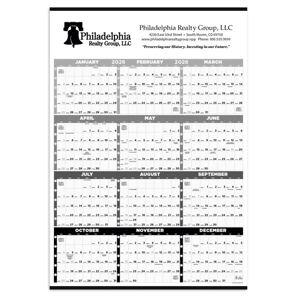 Triumph® Calendars Black & White Time Management Span-A-Y...
