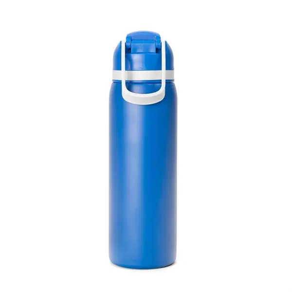 Two-Toned 27oz. Stainless Steel Pop Straw Bottle - Two-Toned 27oz. Stainless Steel Pop Straw Bottle - Image 16 of 49