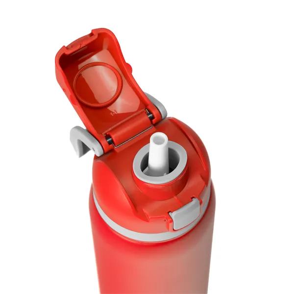 Two-Toned 27oz. Stainless Steel Pop Straw Bottle - Two-Toned 27oz. Stainless Steel Pop Straw Bottle - Image 41 of 49