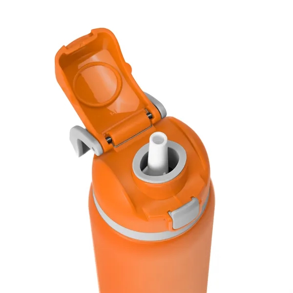 Two-Toned 27oz. Stainless Steel Pop Straw Bottle - Two-Toned 27oz. Stainless Steel Pop Straw Bottle - Image 43 of 49