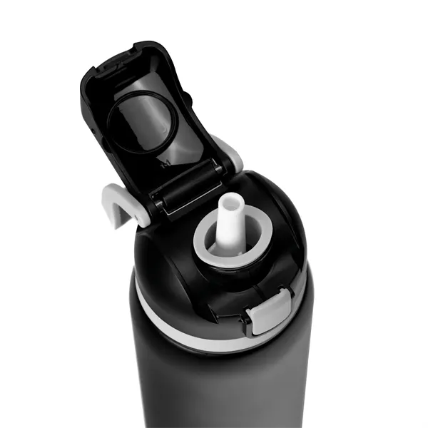 Two-Toned 27oz. Stainless Steel Pop Straw Bottle - Two-Toned 27oz. Stainless Steel Pop Straw Bottle - Image 48 of 49