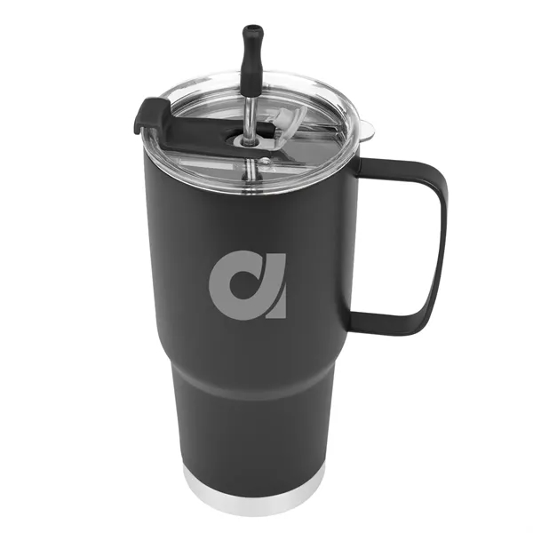 30 Oz. Lisbon Stainless Steel Tumbler With Straw - 30 Oz. Lisbon Stainless Steel Tumbler With Straw - Image 2 of 13