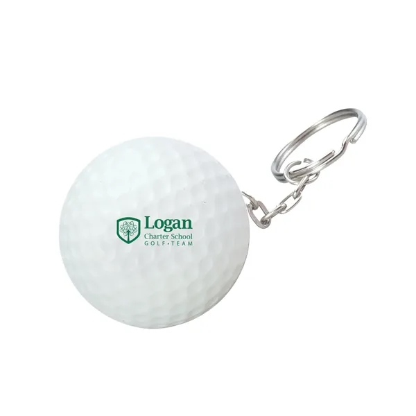 Golf Ball Shape Stress Reliever Keychain