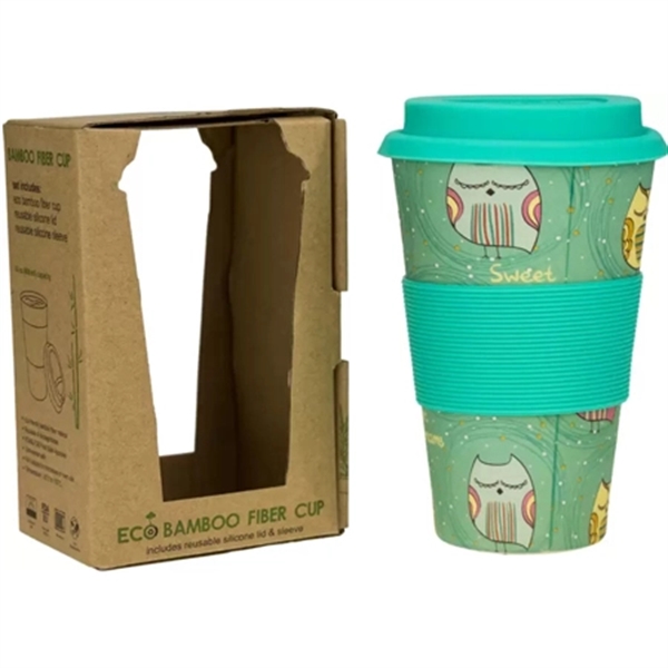 Bamboo-Fibre Cup with Silicone Lid and Sleeve - Bamboo-Fibre Cup with Silicone Lid and Sleeve - Image 3 of 3