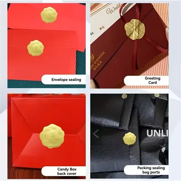 Custom Gold Embossed Self Adhesive Stickers - Custom Gold Embossed Self Adhesive Stickers - Image 3 of 4