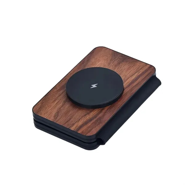3 in 1 Fast Wireless Charging Station with Wood Design - 3 in 1 Fast Wireless Charging Station with Wood Design - Image 3 of 4