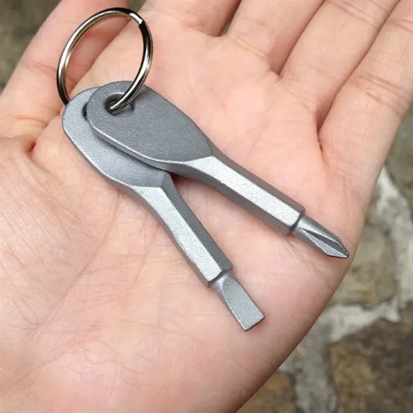 Magnetic Tips Chrome Vanadium Steel Keychain Screwdriver Set - Magnetic Tips Chrome Vanadium Steel Keychain Screwdriver Set - Image 1 of 7