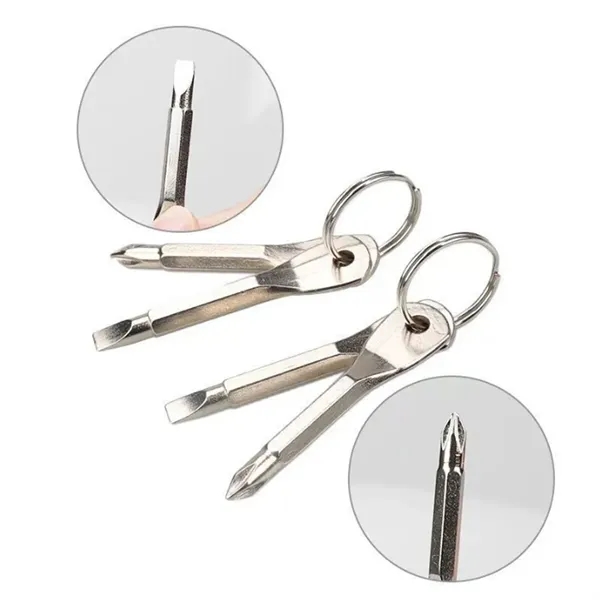 Magnetic Tips Chrome Vanadium Steel Keychain Screwdriver Set - Magnetic Tips Chrome Vanadium Steel Keychain Screwdriver Set - Image 4 of 7