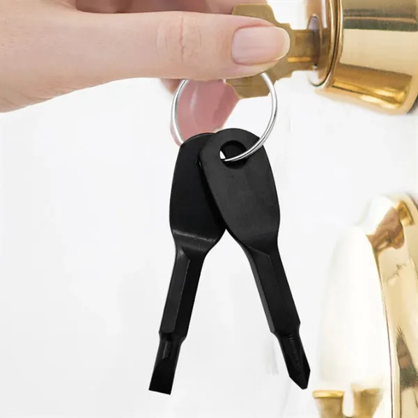 Magnetic Tips Chrome Vanadium Steel Keychain Screwdriver Set - Magnetic Tips Chrome Vanadium Steel Keychain Screwdriver Set - Image 6 of 7