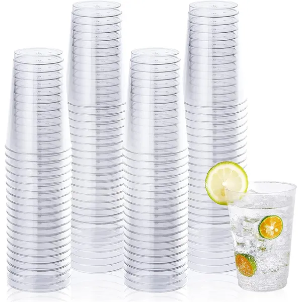 10 OZ Disposable Clear hard Plastic Cups Tumblers - 10 OZ Disposable Clear hard Plastic Cups Tumblers - Image 0 of 3