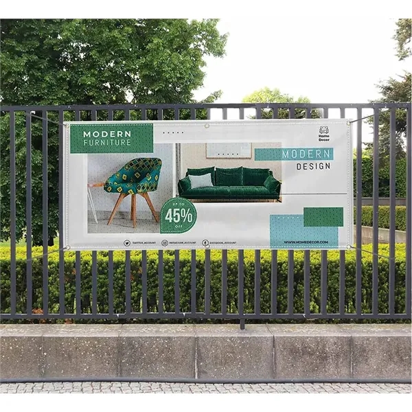 Custom Vinyl Mesh Banner Top & Bottom Pole Pocket(1Ft x 1Ft) - Custom Vinyl Mesh Banner Top & Bottom Pole Pocket(1Ft x 1Ft) - Image 2 of 4