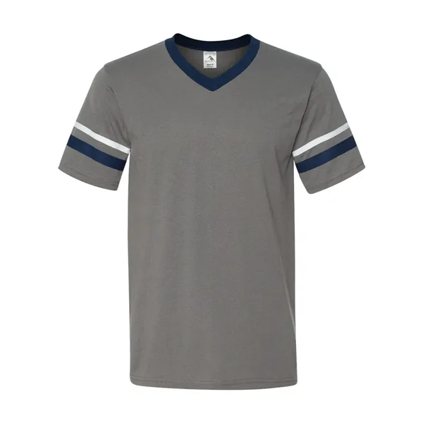 Augusta Sportswear V-Neck Jersey with Striped Sleeves - Augusta Sportswear V-Neck Jersey with Striped Sleeves - Image 18 of 72