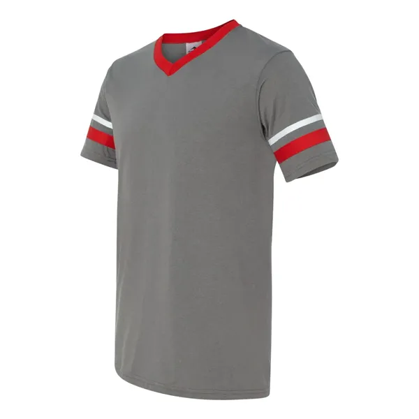 Augusta Sportswear V-Neck Jersey with Striped Sleeves - Augusta Sportswear V-Neck Jersey with Striped Sleeves - Image 21 of 72