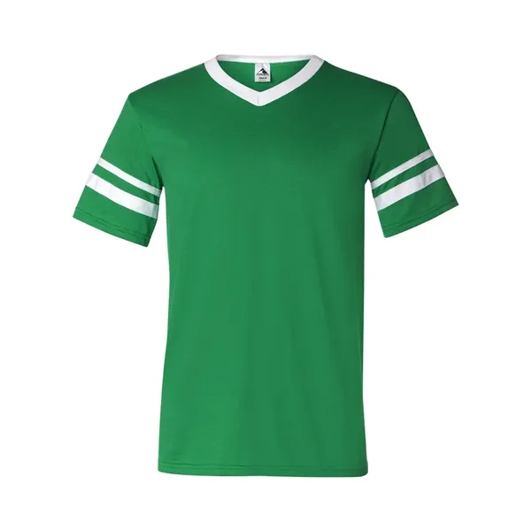 Augusta Sportswear V-Neck Jersey with Striped Sleeves - Augusta Sportswear V-Neck Jersey with Striped Sleeves - Image 26 of 72