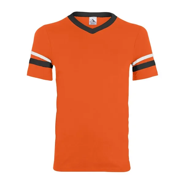Augusta Sportswear V-Neck Jersey with Striped Sleeves - Augusta Sportswear V-Neck Jersey with Striped Sleeves - Image 44 of 72